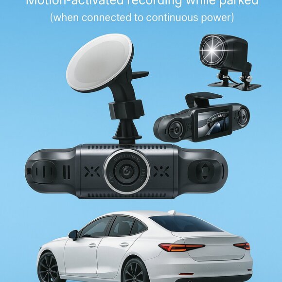 4 Lens dash camera 3"LCD With  WIFI   -supper      hight  quality   video - Picture 3 of 6